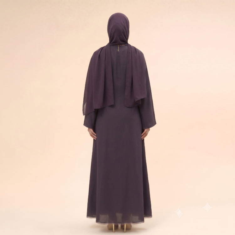 Abaya Banafsaj — Enveloppe & Silhouette en A
